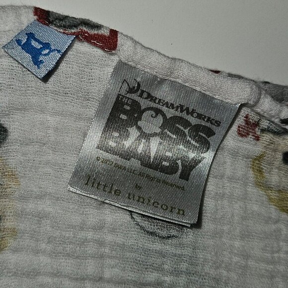 Dreamworks Boss Baby Muslin Cotton Swaddle Blanket 40x40 Little Unicorn 2017 - Picture 2 of 7